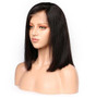 Short Straight Human Hair Bob Wigs For Women Roots Remy Brazilian Lace Front