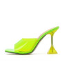 Jelly Open Toe Slipper High Heels Women (Transparent)
