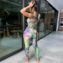 One-Shoulder Tie Dye  2 Piece Set