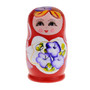 Small Red Matryoshka Nesting Dolls 5 Pieces