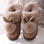 Cotton Slippers Rabbit Ear Fashion Autumn & Winter Warm Shoes Cute Plus Plush Slippers