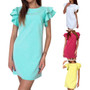2017 Fashion Womens Summer Style Butterfly Sleeve Casual Dress Sexy Backless Beach Mini Party Club Dresses 4 Colors