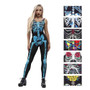 Sexy halloween fantastic scary costume women catsuit jumpsuit cosplay skeleton rose print