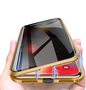 Tempered Privacy Front Glass Magnetic Metal Case For IPhone