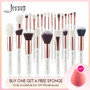 Jessup Makeup brushes set 6-25pcs Pearl White / Rose Gold Professional Make up brush Natural hair Foundation Powder Blushes