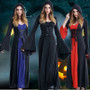 Witch vampire costume halloween cosplay clothes long dress night club