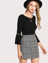 Wales Check Zip Back Skirt