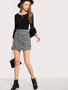 Wales Check Zip Back Skirt