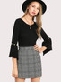 Wales Check Zip Back Skirt