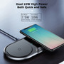 Wireless Charger Dual Pad Silicone Fast Charging