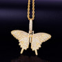 Iced Out Butterfly Pendant