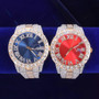 Iced Out Big Face Roman Dial Luxury Watch