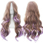 Soowee 70cm Long Women Hair Ombre Color High Temperature Fiber Wigs Pink Blue Synthetic Hair Cosplay Wig Peruca Pelucas