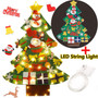 2021 DIY Felt Christmas Tree With String Light