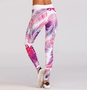 Sexy Leaf Pattern Digital Printed Skinny Leggings For Ladies