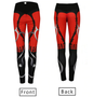 Sexy Heart Print Leggings Women Red Black Patchwork Sporting Pants