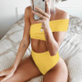 Bikinx Push up bathing suit women bathers One shoulder swimsuit girls sexy swimwear 2018 High waist bikini set Brazilian biquini