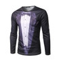 2017 New Men Long Sleeve T Shirt O Neck Male Printing Fake Suit T-Shirt 3D Fashion Clothing High Quality t shirt men