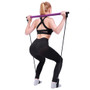 Portable Pilates Bar Kit with Resistance Bands Pink