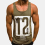 Men Sleeveless Tank Top Green