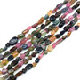 Natural stone beads tourmaline colorful DIY jewelry making decoration crafts