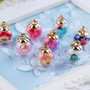 charms crystal flower glass bracelet pendant DIY decoration craft jewelry10pcs