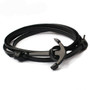 Anchor bracelets men black survival rope chain sport hooks fashion