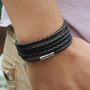 Vintage leather bracelet men