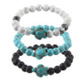 Stone beads bracelet tortoise pendant for women men bangles jewelry gift