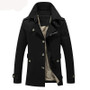 Men jacket coat detective style casual fit overcoat outerwear