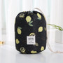 UOSC Women Lazy Drawstring Cosmetic Bag Round Travel Makeup Bag Organizer Make Up Case Storage Pouch Toiletry Beauty Kit Neceser