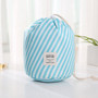 UOSC Women Lazy Drawstring Cosmetic Bag Round Travel Makeup Bag Organizer Make Up Case Storage Pouch Toiletry Beauty Kit Neceser