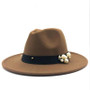 Ladies Fedora Hat Wide Brim