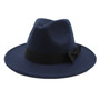 Wide Brim Fedora Hat Felt Bowler Trilby Style