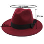 Wide Brim Fedora Hat Felt Bowler Trilby Style