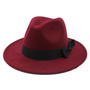 Wide Brim Fedora Hat Felt Bowler Trilby Style