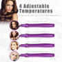 Laintene Hair Straighteners, 2 in 1 Hair Straightener and Curling Iron with Dual Voltages and Adjustable Temperature