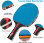 Reemita Table Tennis Set, Ping Pang Set with Premium Table Tennis Bats and 8 Balls, Include Retractable Table Tennis Net Storage bag