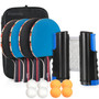 Reemita Table Tennis Set, Ping Pang Set with Premium Table Tennis Bats and 8 Balls, Include Retractable Table Tennis Net Storage bag