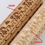 Christmas Embossing Rolling Pins Designe Patterns Wooden Roller Baking Embossed Cookies kitchen tools elk Snowflak