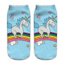 New Print 3D Kawaii girl Women socks New Unisex Cute Harajuku Unicorn Animal Ankle socks female Printed Slipper socks Wholesale