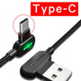 Right Angle Fast Charging USB to Type C Cable