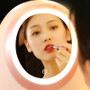 Makeup organizer storage box with mirror