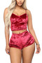 2pcs Fashion Women Velvet Sleepwear 2019 Sexy Spaghetti Strap Shorts Pajama Set Ladies Sleepwear female