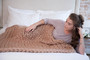 merino wool Chunky Knitted Blanket Winter warm thick Yarn Bulky Knitting blankets Handmade large big sofa bed weighted blanket