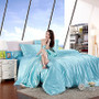 100% pure satin silk bedding set,Home Textile Full/Queen/King size bed sheet