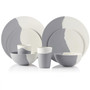 4pcs/8pcs Gray and White Bamboo Tableware