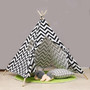 Portable Foldable Teepee Children's Play House Cotton Canvas