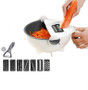 All-in-one Multifunctional Rotate Vegetable Cutter Shredder With Drain Basket