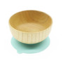 Wooden Baby Feeding Bowl with Silicone Suction Cup  Wooden Fork & Spoon